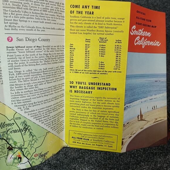 VTG Hollywood Movie Star Homes Sightseeing Map All Year Club California CA 1957 - Picture 7 of 16